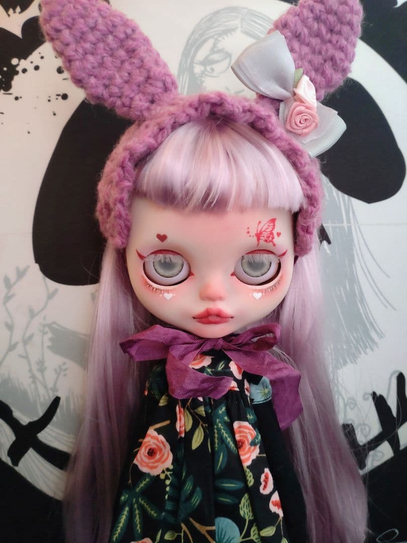 カスタムアイシードールラベンダーフェイスアウトフィット付き