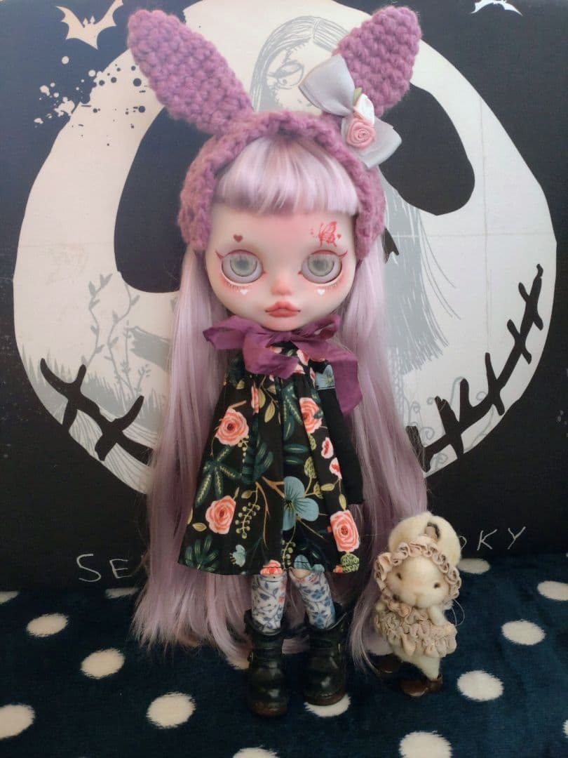 カスタムアイシードールラベンダーフェイスアウトフィット付き