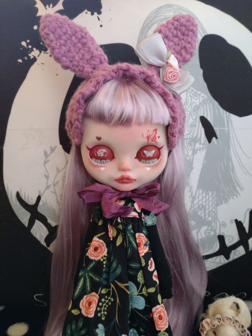 カスタムアイシードールラベンダーフェイスアウトフィット付き