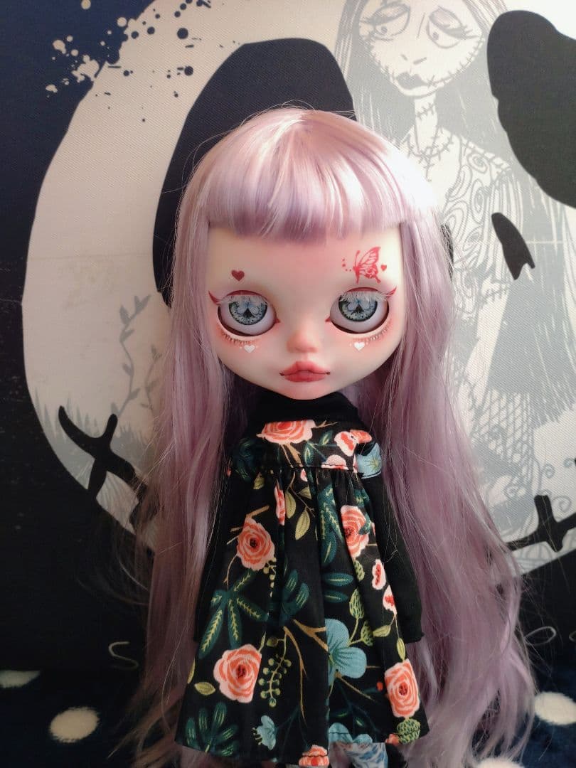 カスタムアイシードールラベンダーフェイスアウトフィット付き