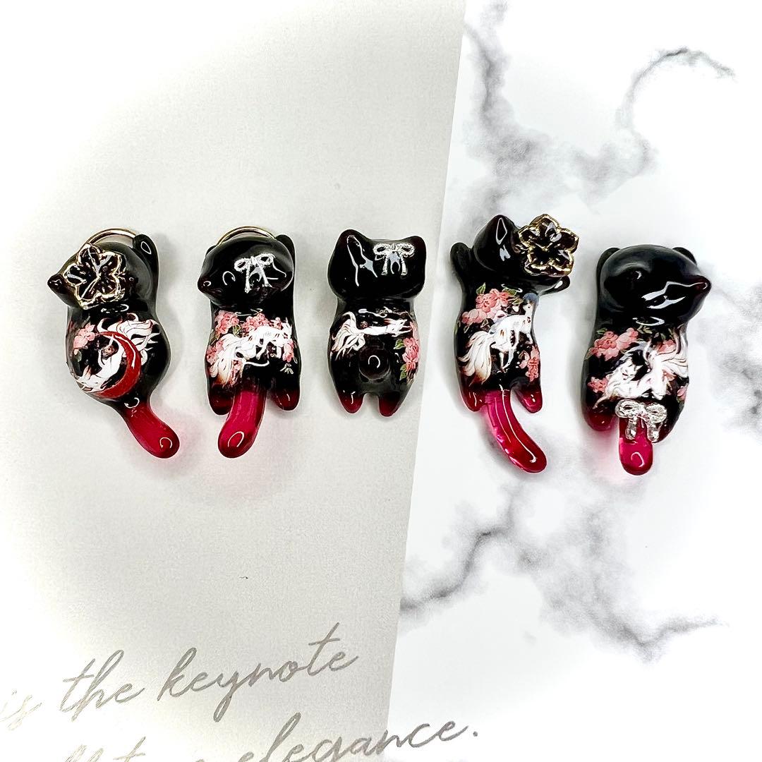 リクエスト専用　青いお花　氷　猫　5個セット