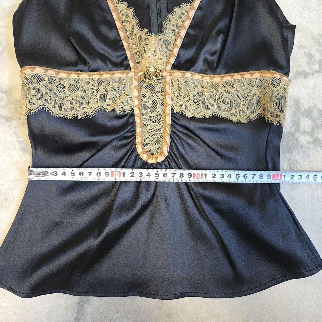 roberto cavalli 黒 レース 40 イタリア製