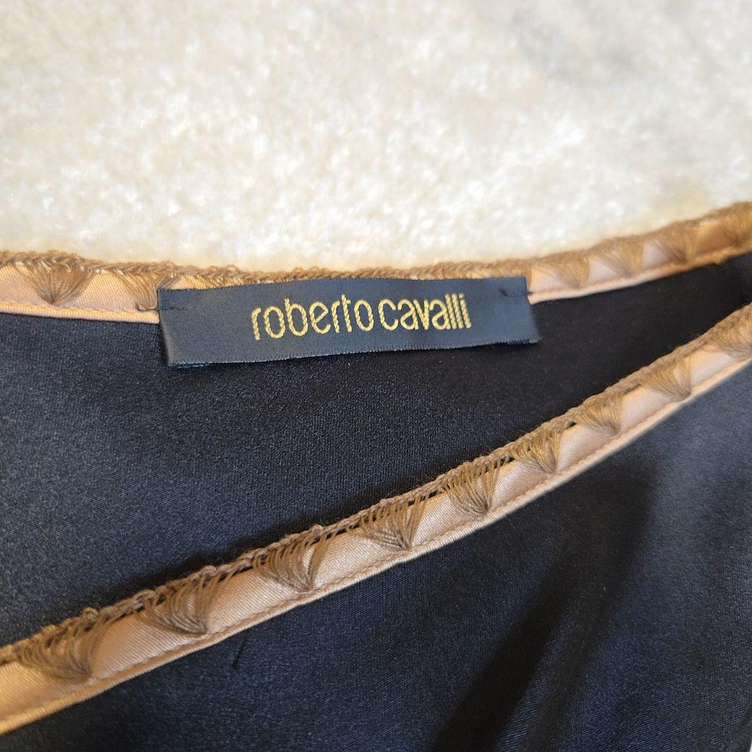 roberto cavalli 黒 レース 40 イタリア製