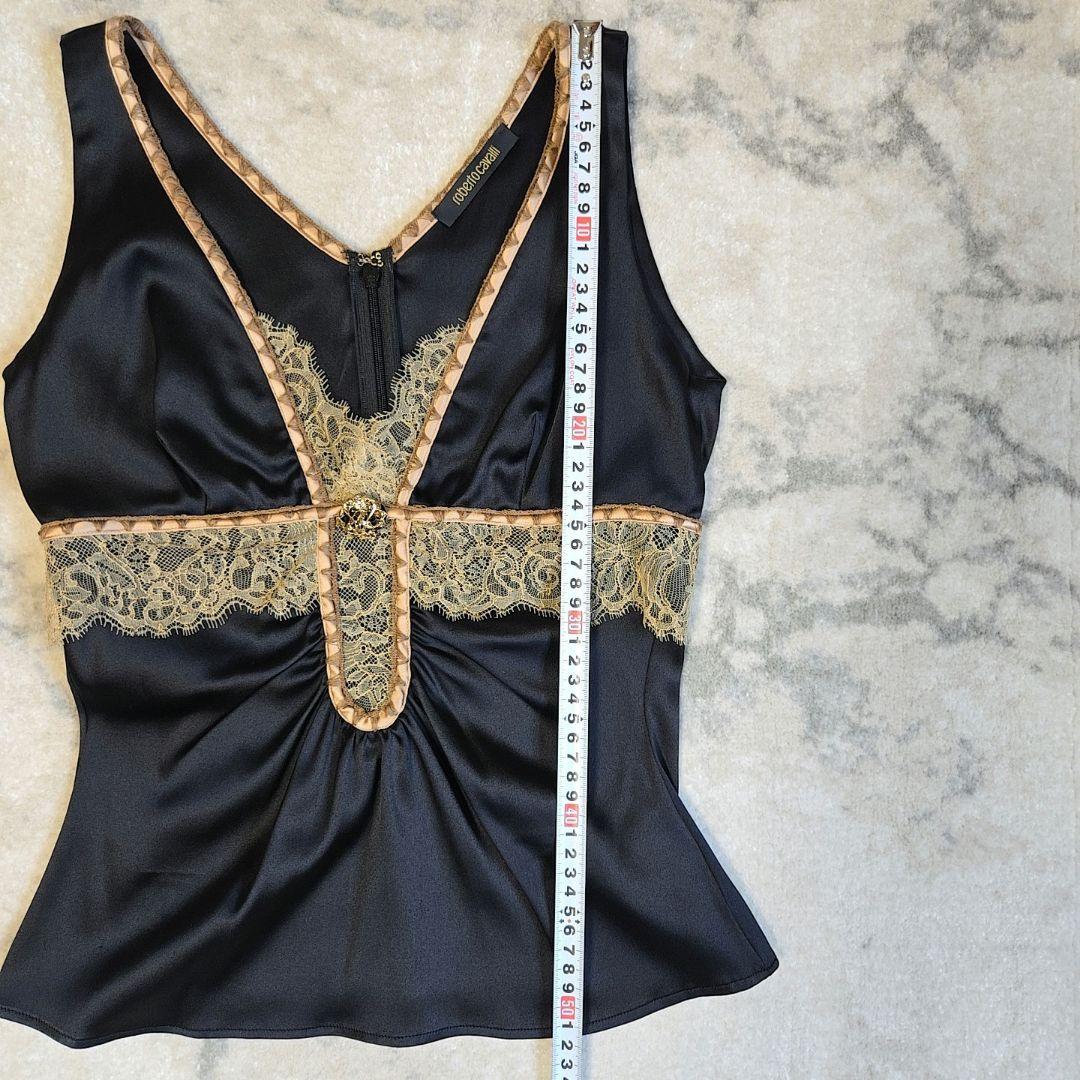 roberto cavalli 黒 レース 40 イタリア製