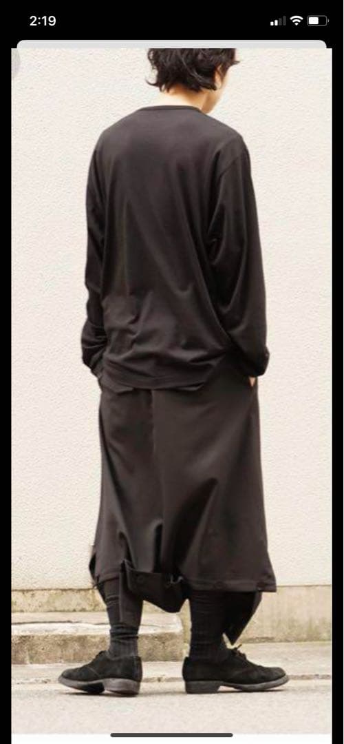 Ground Y [GZ-P09-100-1 / ギャバ股下ボタン変形パンツ]