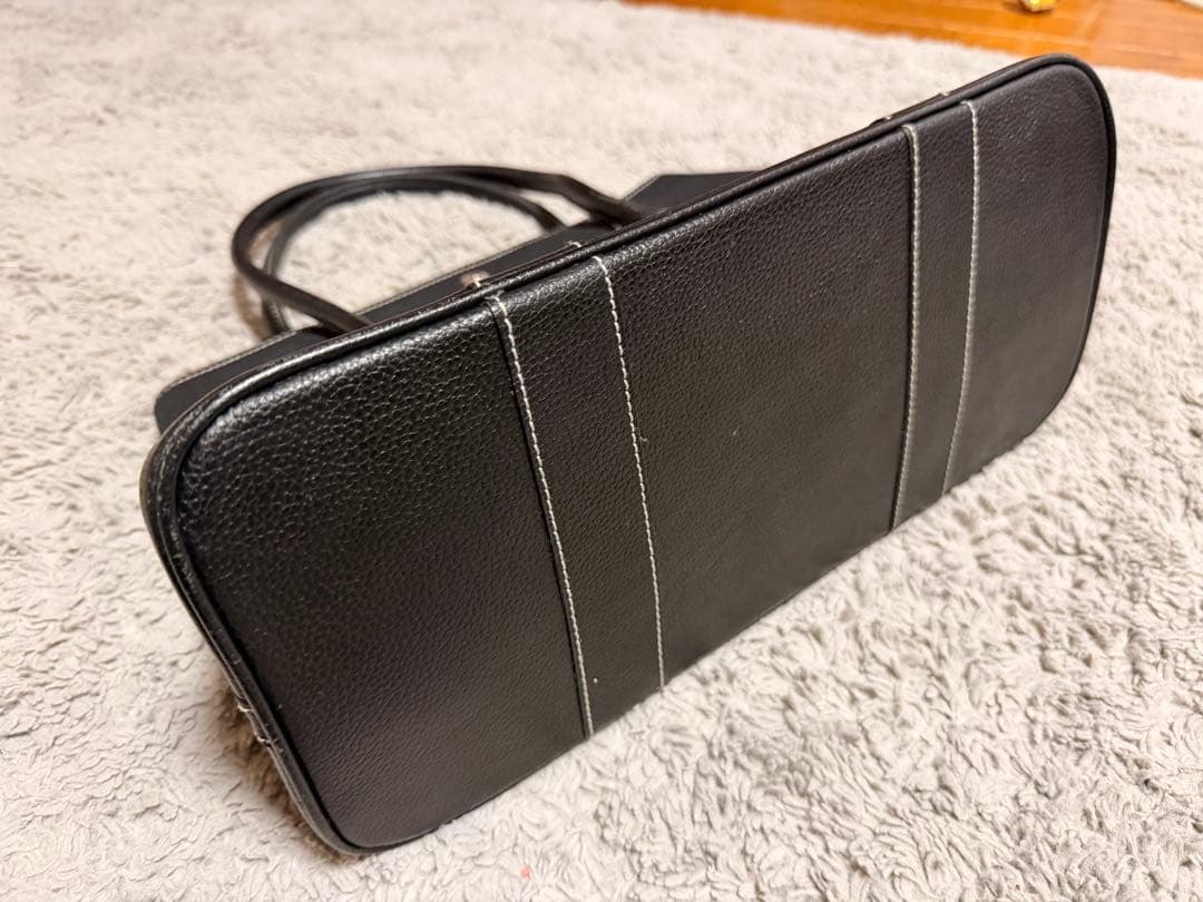 エルメス ガーデンパーティ トワル×レザー ブラック 正規品