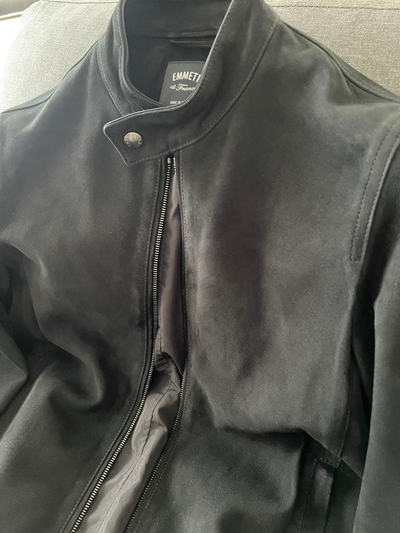 EMMETI / JURI BEAMS スエード シングル ライダースジャケット