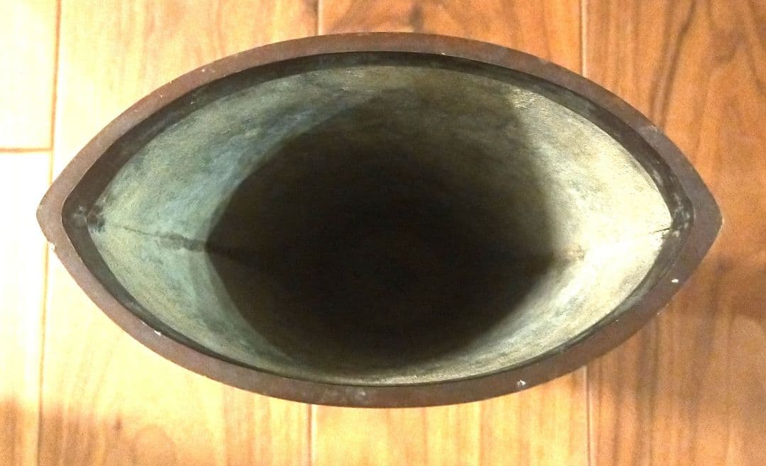 池坊 花器 唐金 花入 銅製 生花 金属工芸 華道具 いけばな フラワースタンド