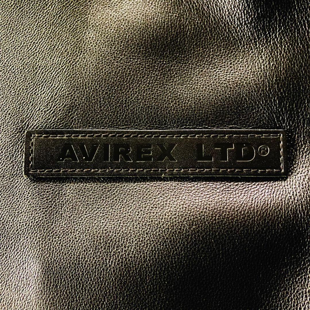 希少2XL✨現行モデル 美品 アヴィレックス 羊革ライダースジャケット ブラック