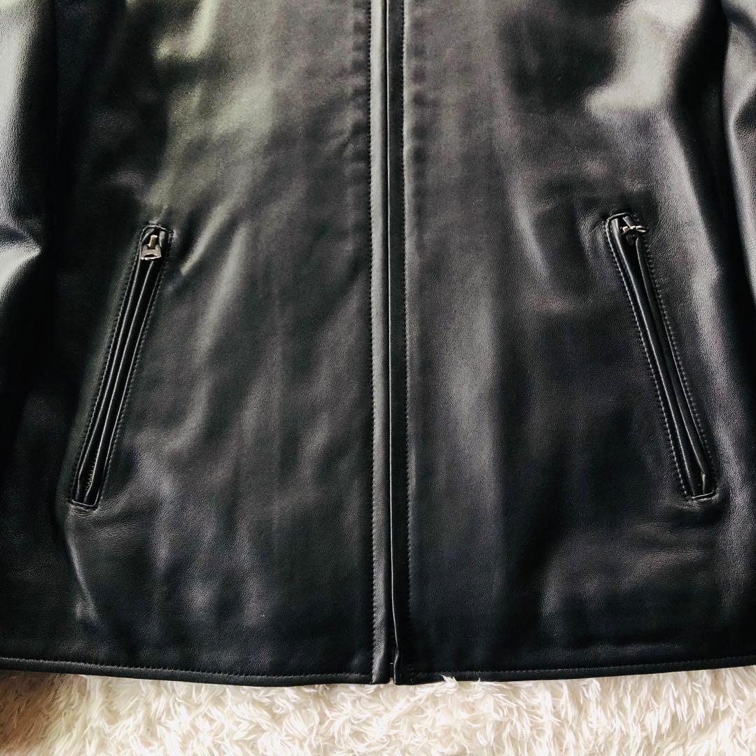 希少2XL✨現行モデル 美品 アヴィレックス 羊革ライダースジャケット ブラック