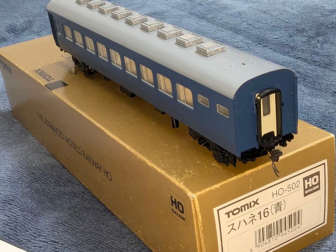 TOMIX　スハネ16 (青)　【HO-502】　室内灯点灯　HOゲージ