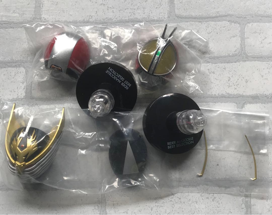 仮面ライダーマスクコレクション★マスコレ★映画編14種コンプリート 全て発光台座