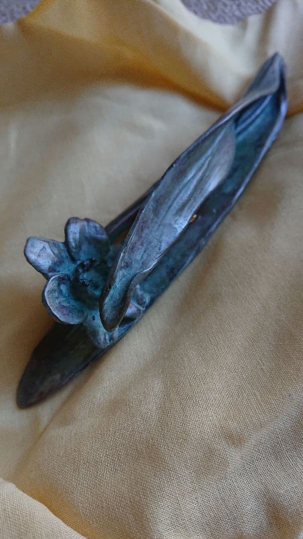 蝋型 鋳銅 文鎮 こおろぎ 雅博作 共箱入