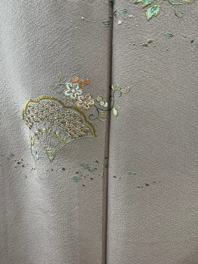 正絹訪問着　作家物　蘇州刺繍七五三　お宮参