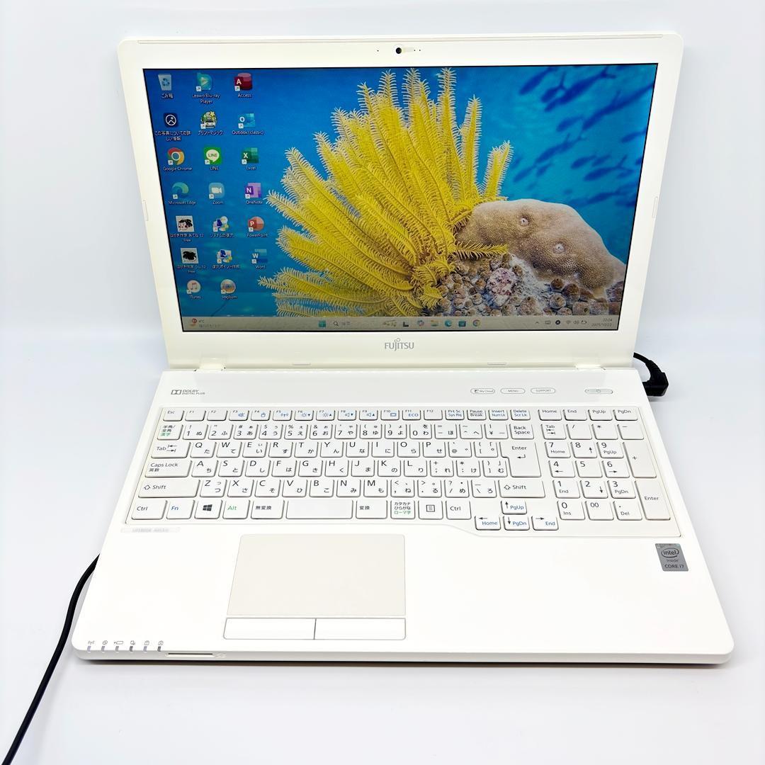富士通 ノートパソコン Corei7 新品SSD オフィス付き Win11 A6