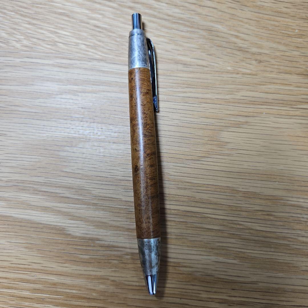 野原工芸 斑紋金具 特上チーク瘤 ボールペン
