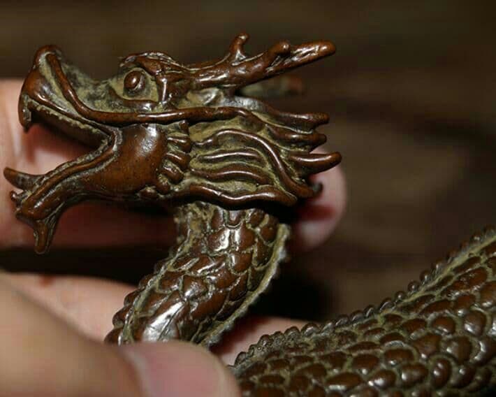 手作りする  純銅  中実  青竜  工芸品  置物60