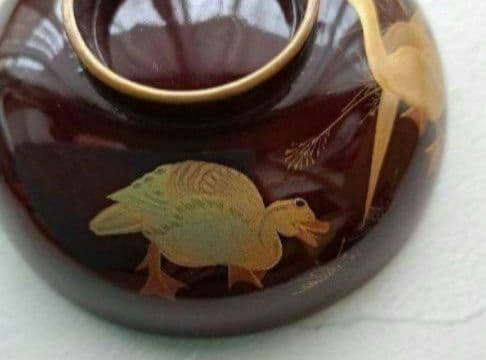 y.e様　ご予約品です 江戸時代　栗色 蓋付き椀　7客+フレームセット