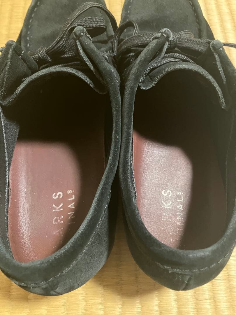 クラークス　ワラビー　ゴアテックス　25.5㎝　ブラック　スエード　黒