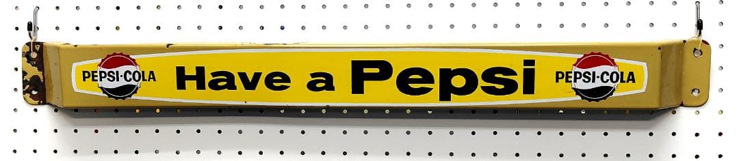 ペプシコーラ ペプシ　レトロ　1962　琺瑯ドアプッシュ　扉