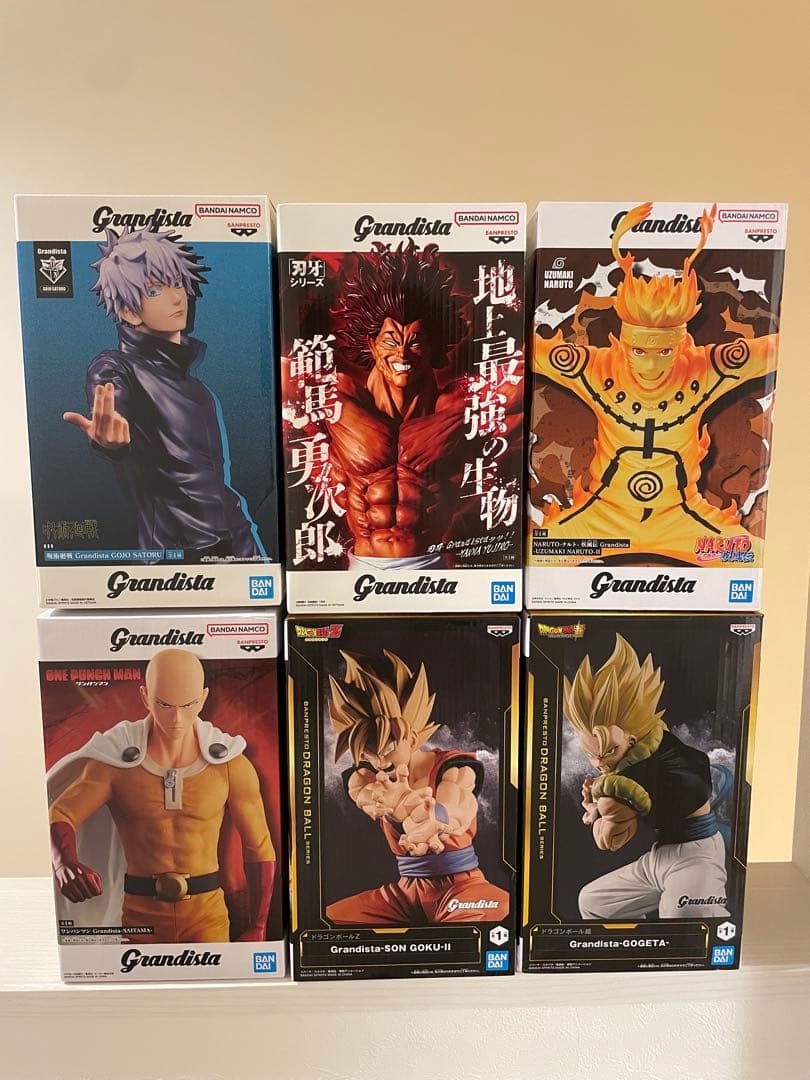 ナルト　悟空　ゴジータ　五条悟　勇次郎　ワンパンマン　6個セット