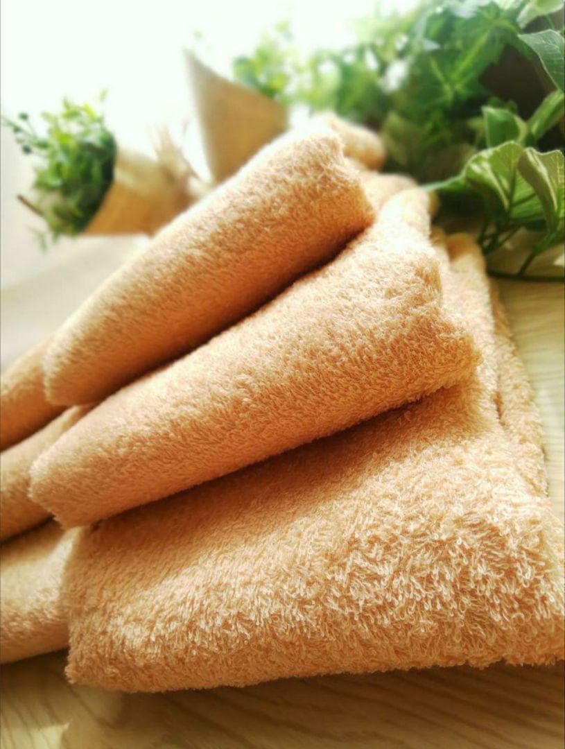 【泉州タオル】260匁高級綿糸サンドブラウンフェイスタオル30枚入 タオル新品