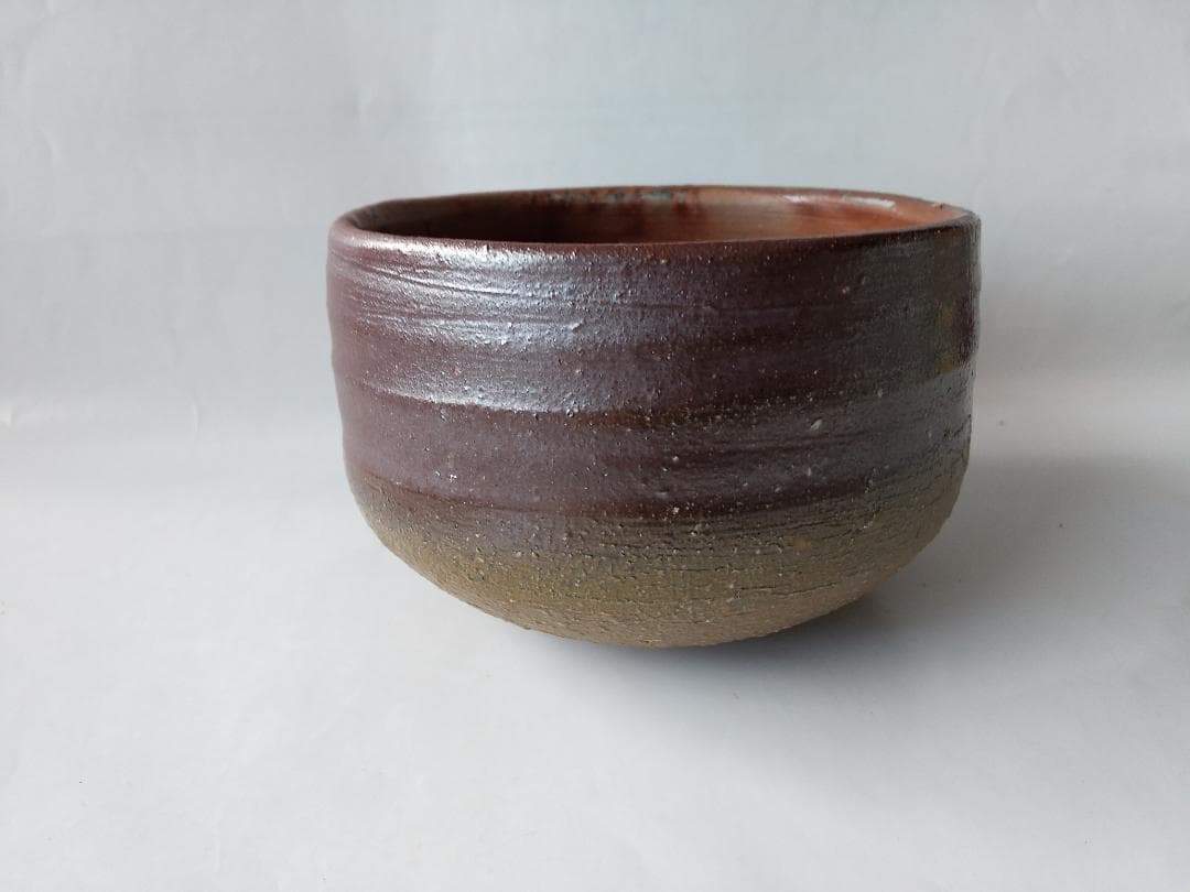 備前名工 榊原貢 作 備前焼 作 備前 茶碗 共箱 共布 栞 茶器 抹茶碗 新品