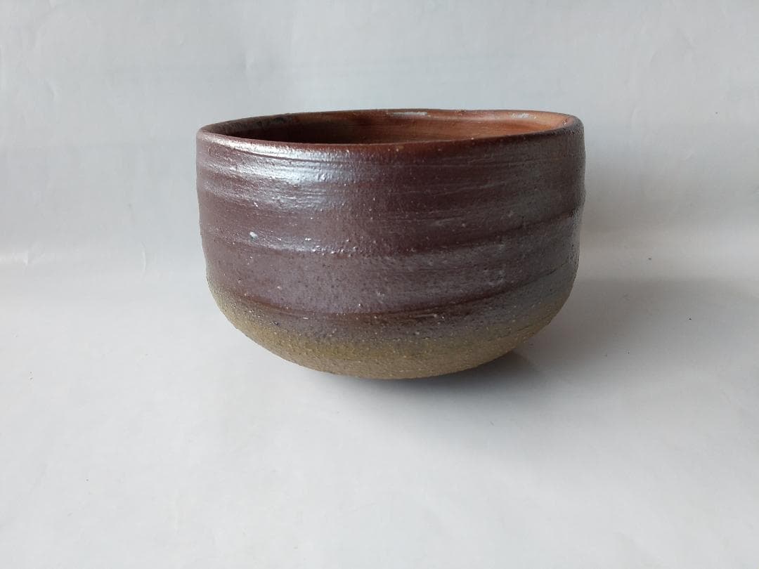 備前名工 榊原貢 作 備前焼 作 備前 茶碗 共箱 共布 栞 茶器 抹茶碗 新品