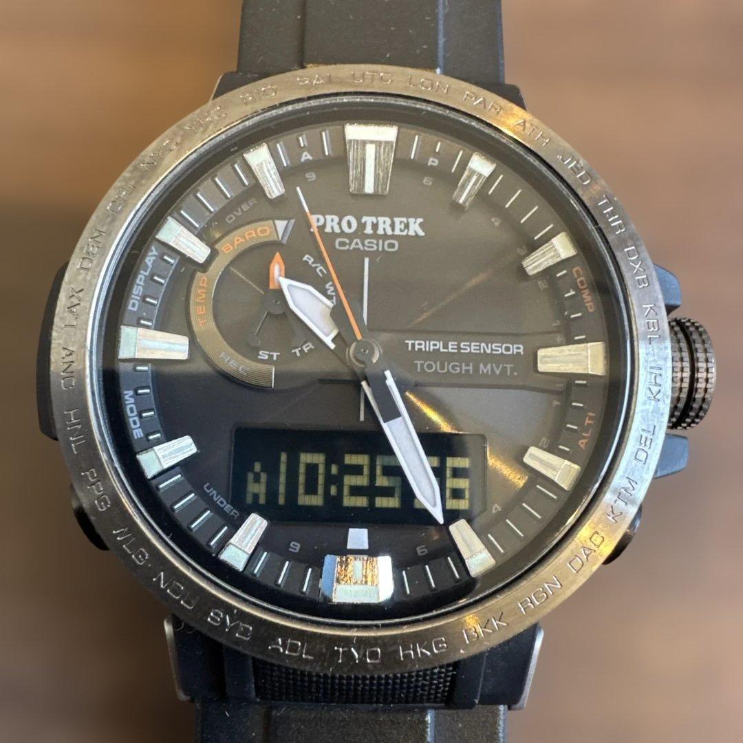 美品 CASIO PROTREK PRW-60Y メンズ腕時計 クライマーライン