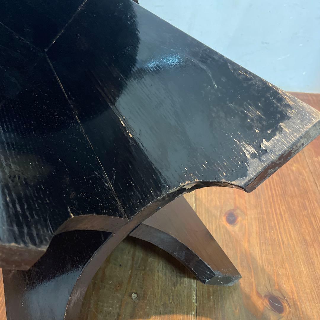 木製　漆塗り　茶道具　円椅子　スツール　立礼用椅子　点茶盤　組立て式　丈夫な作り