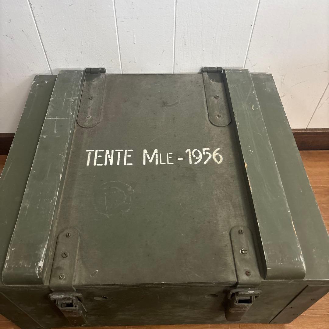フランス軍　TENTE MLE-1956 テント用　ウッドケース　木製　送料無料