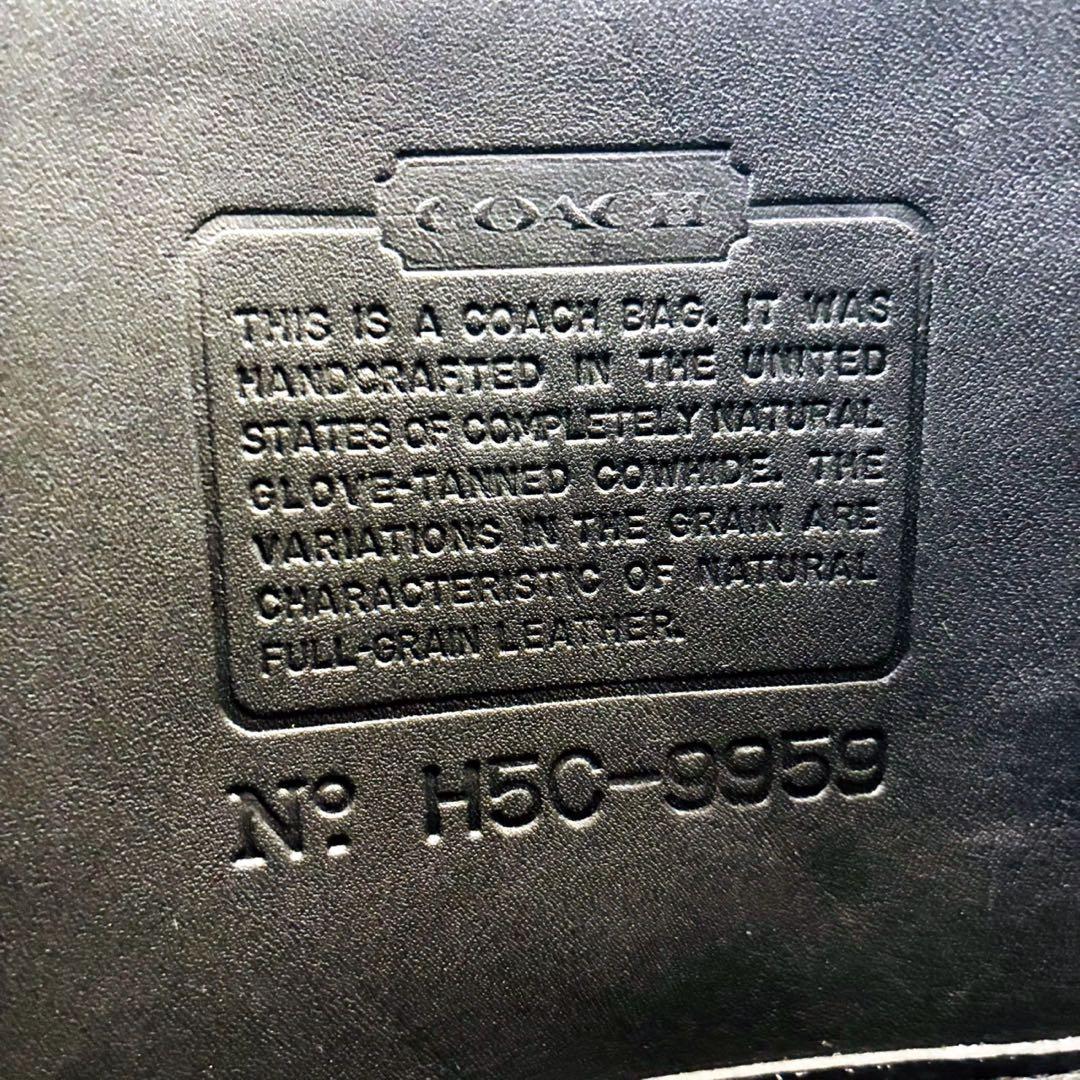 オールドコーチ レザー ハンドバッグ ブラック 黒 USA製 ヴィンテージ