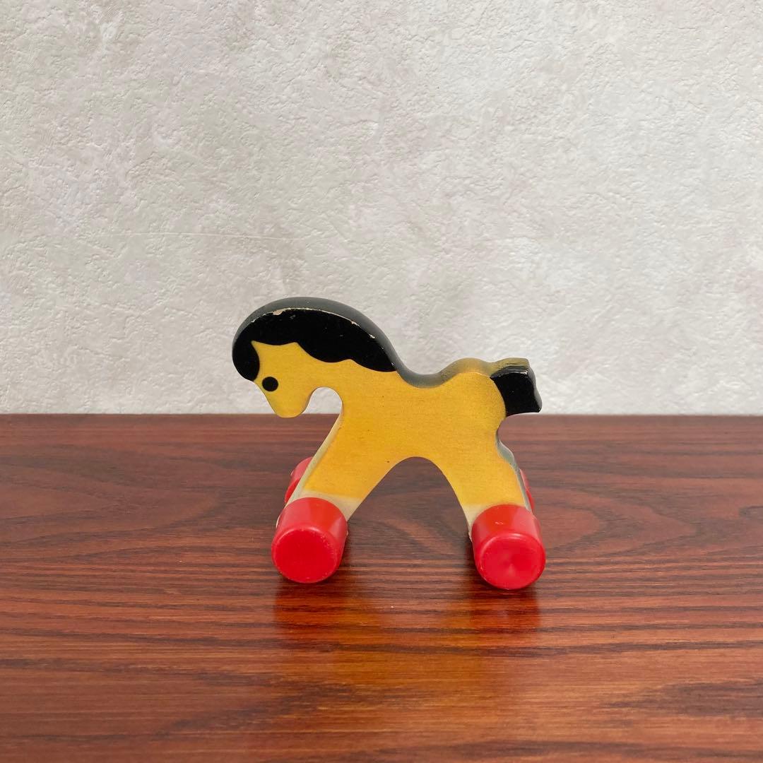 馬　引きぐるま　木製　ドールハウス　ドイツ　ヴィンテージ