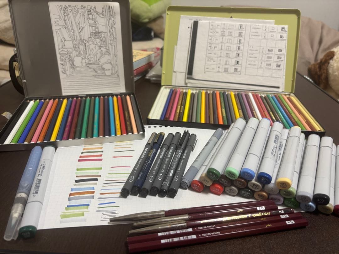 Copicマーカー・色鉛筆・鉛筆セット