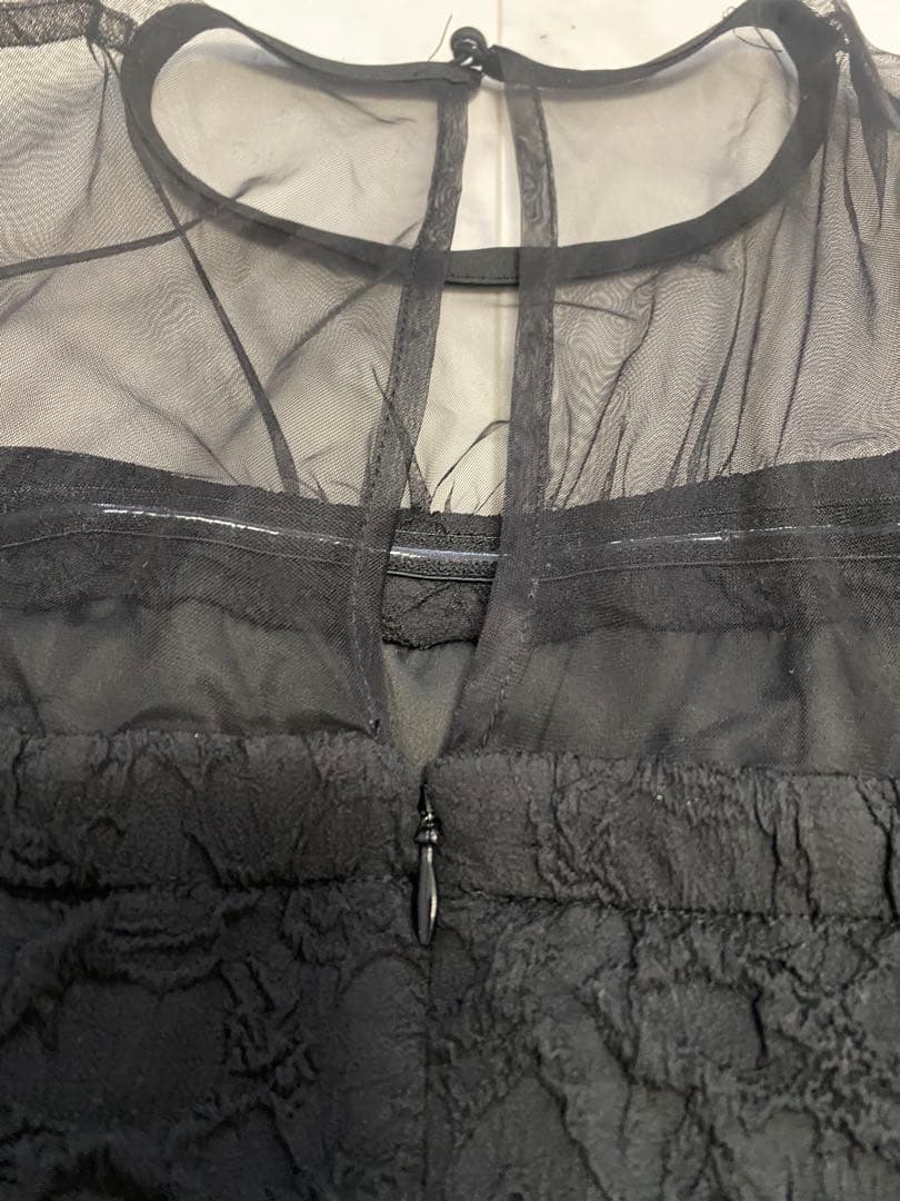 ラグナムーン　ペプラム オールインワン　黒 ドレス　結婚式 パーティドレス