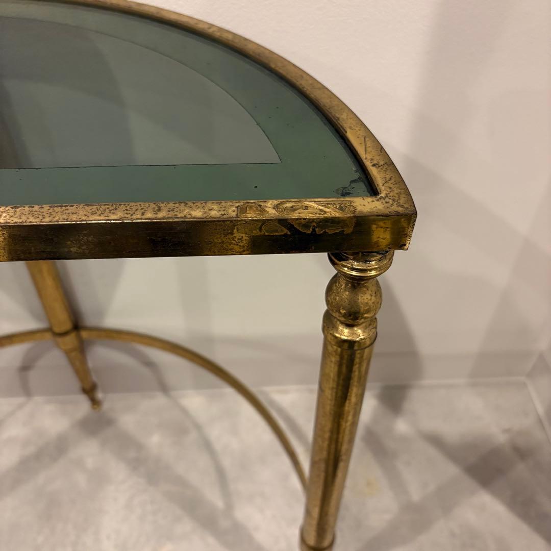 ハリウッドリージェンシーテーブル　ガラストップコンソールテーブル