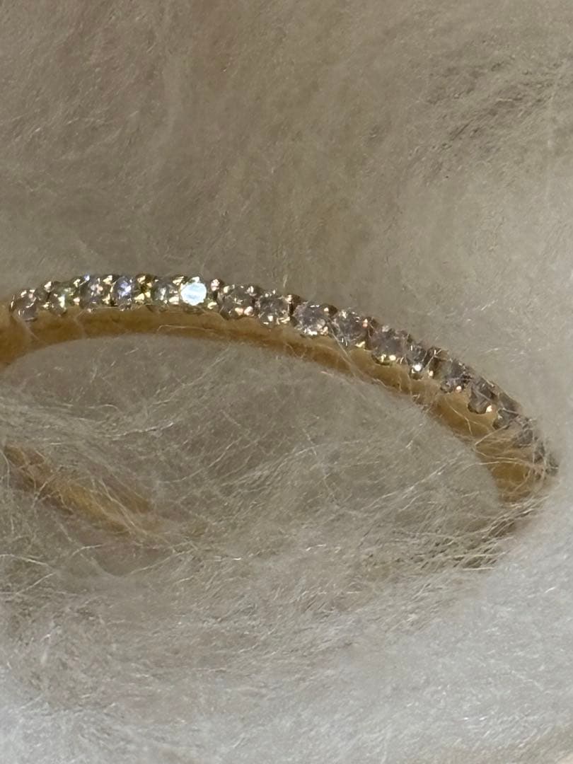 ete ハーフエタニティk18リング 9号