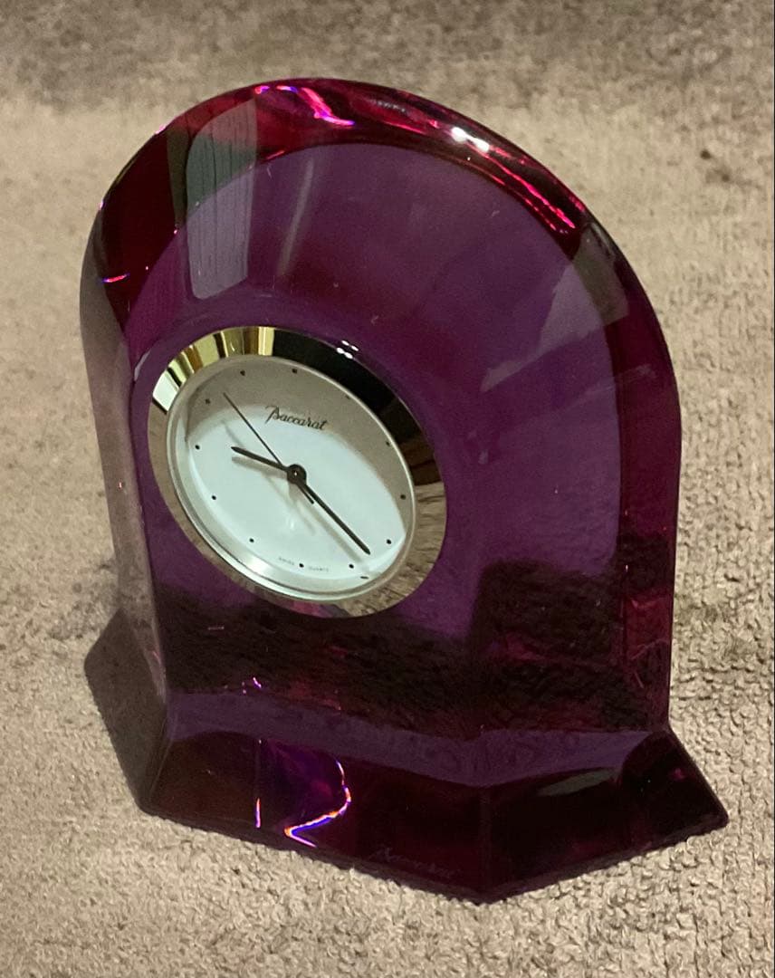 新品1970年代フランス製バカラ 置時計クリスタルガラス　 (ビンテージAAA)