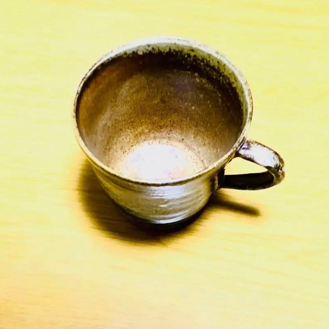 陶芸品 小石原焼 ブラウンの陶器マグカップ