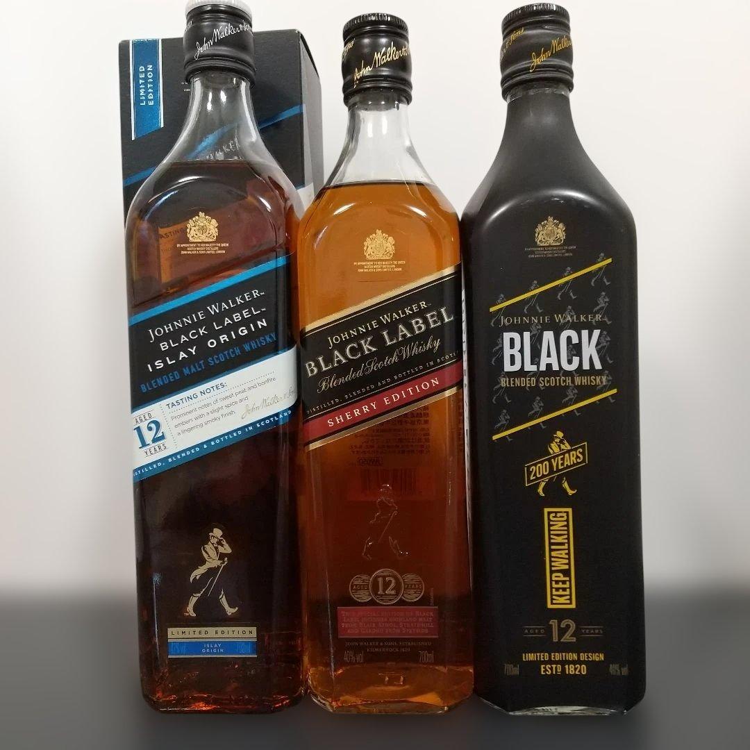 d*m様 ジョニーウォーカー　ブラックラベル　12年　3種セット　ウイスキー