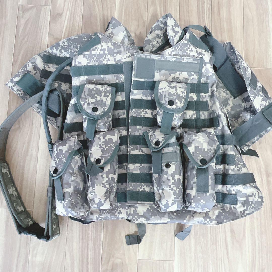 美品❗️PROPPER/ガンジャケット、ミリタリーベスト 厚手迷彩服　上セット