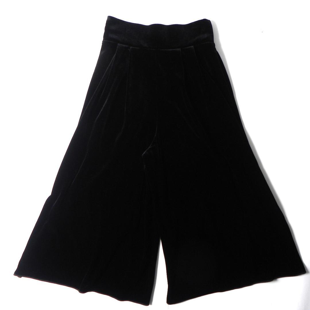 ベロアガウチョパンツDAISY LINフォクシーハイウエストストレッチ高級感美品