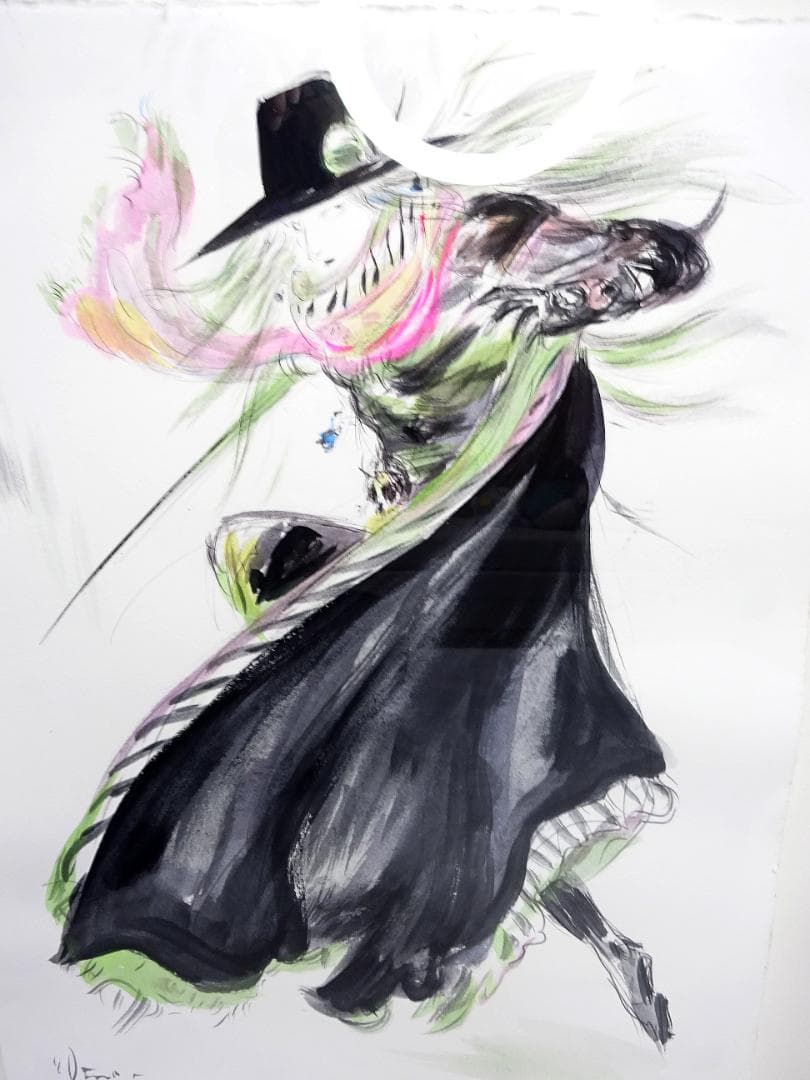 #天野喜孝 #オーダー原画 #吸血鬼ハンターD #共箱 #アールビバン保証書