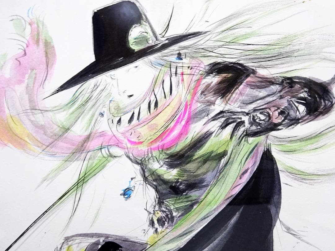 #天野喜孝 #オーダー原画 #吸血鬼ハンターD #共箱 #アールビバン保証書