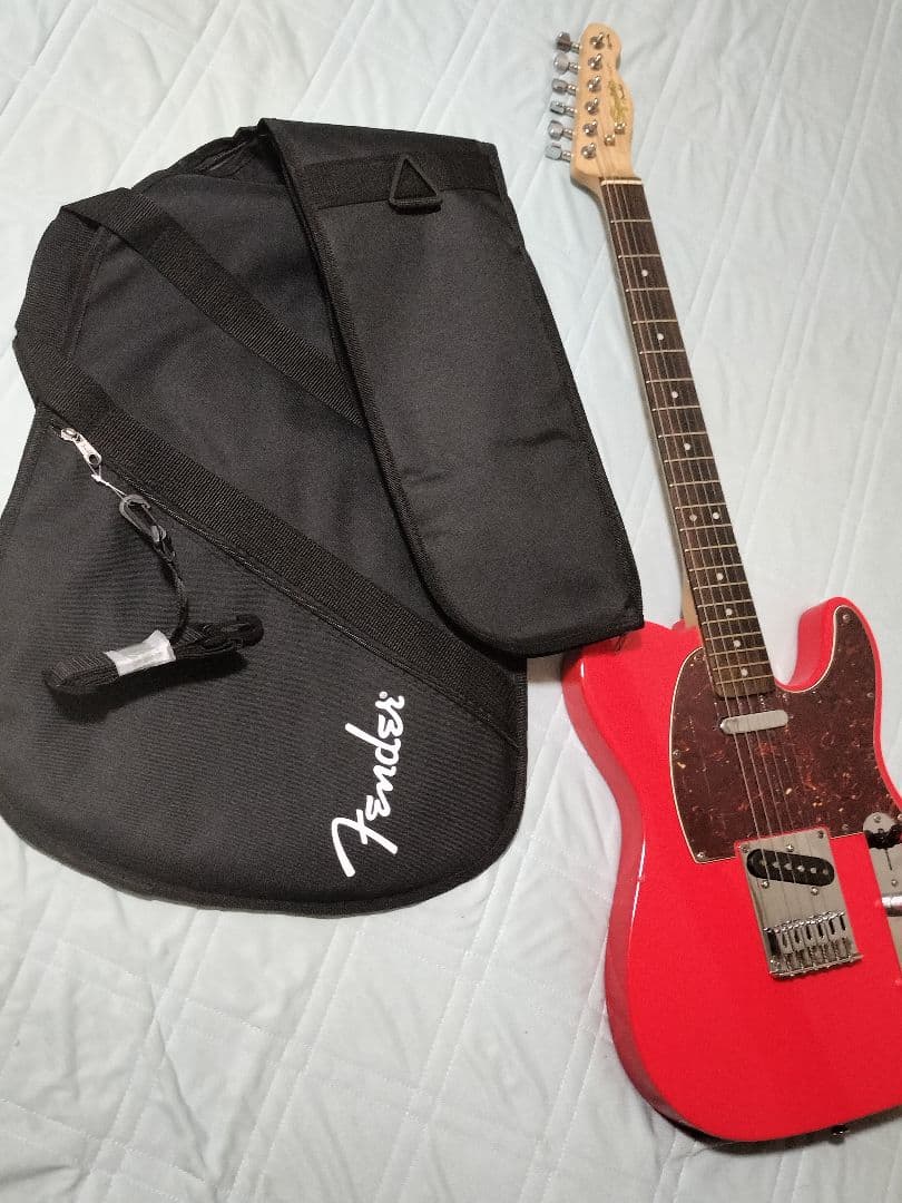 Squier スクワイア テレキャスター 赤 fenderケース付 初心者最適