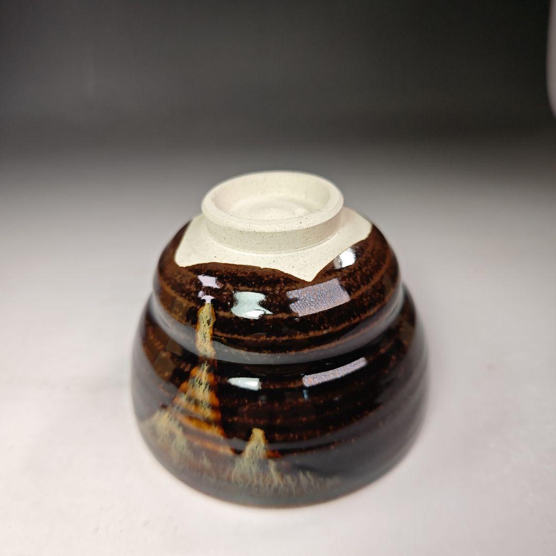 イ642 茶碗『淡海ぜぜ　陽炎園造』『胴〆　茶碗　共箱』抹茶碗　茶道具