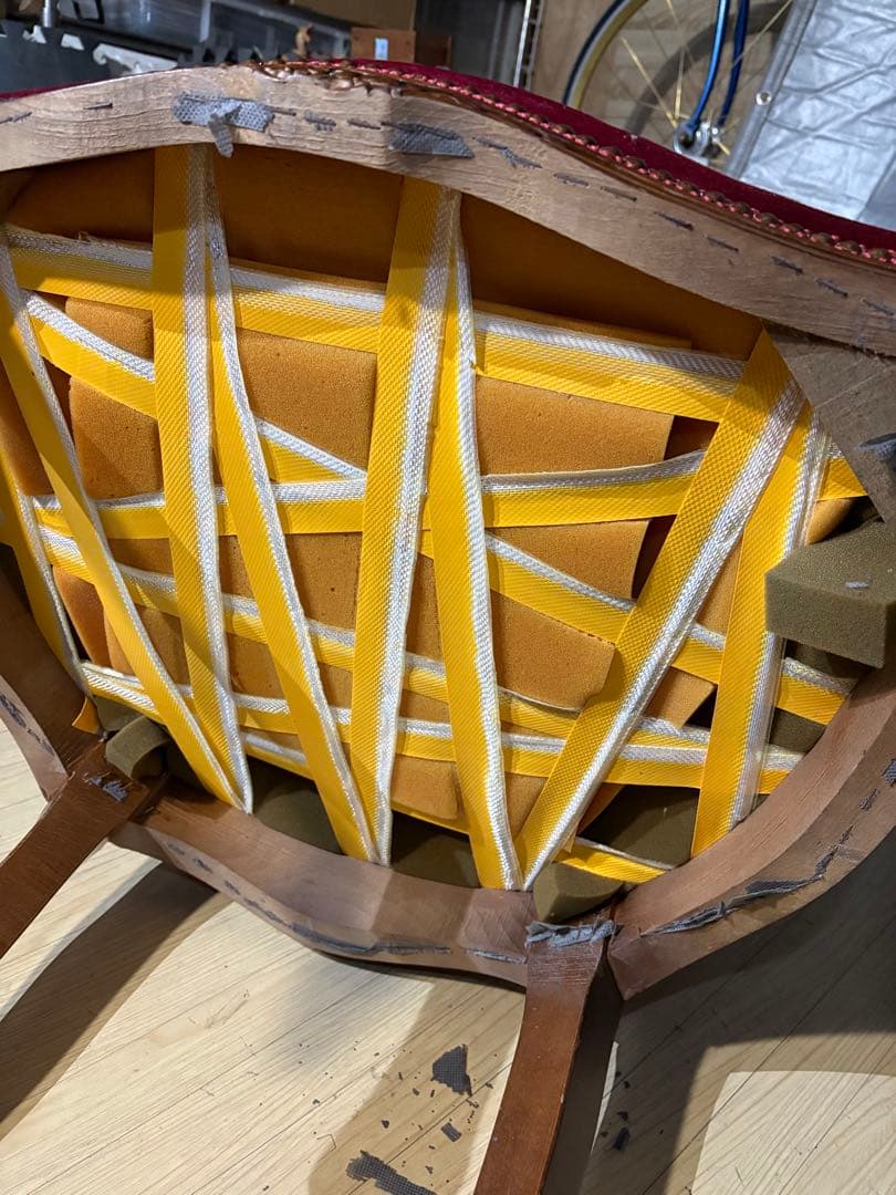 イタリア製　ヴェローナクラシック　アームチェア　モケット　猫足