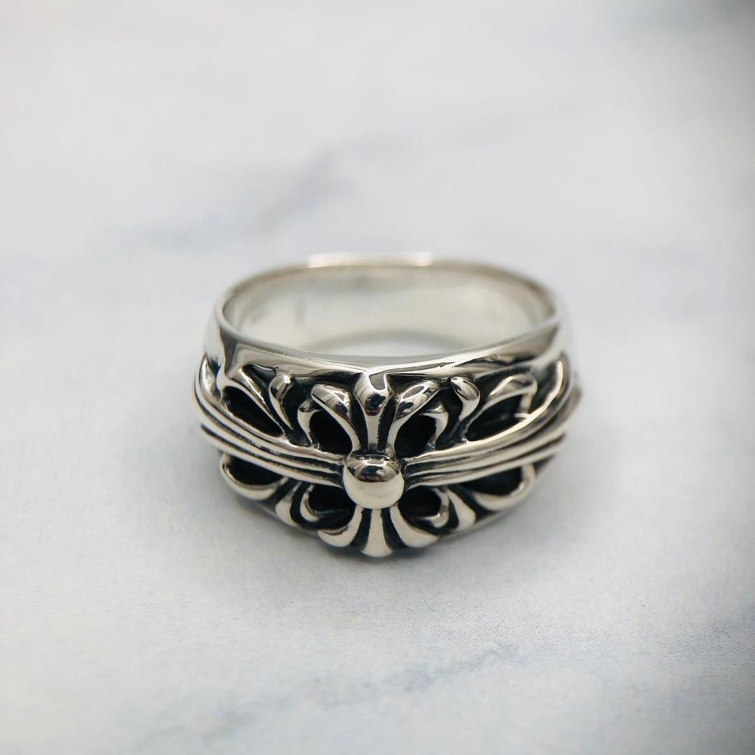 25号　シルバー925 リング　指輪　フレア　ユリ　新品　即納 4-1　8954