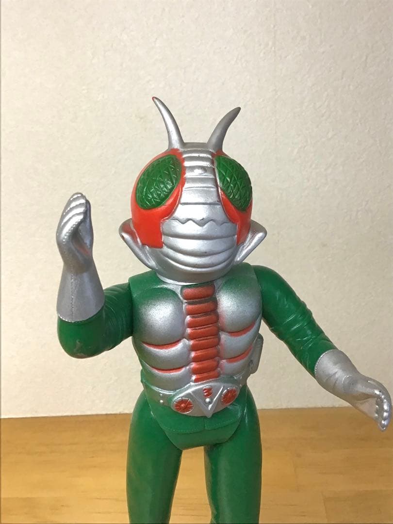 ポピー 仮面ライダーV3 ミドル ソフビ 人形 石森章太郎 漫画 特撮 駄玩具