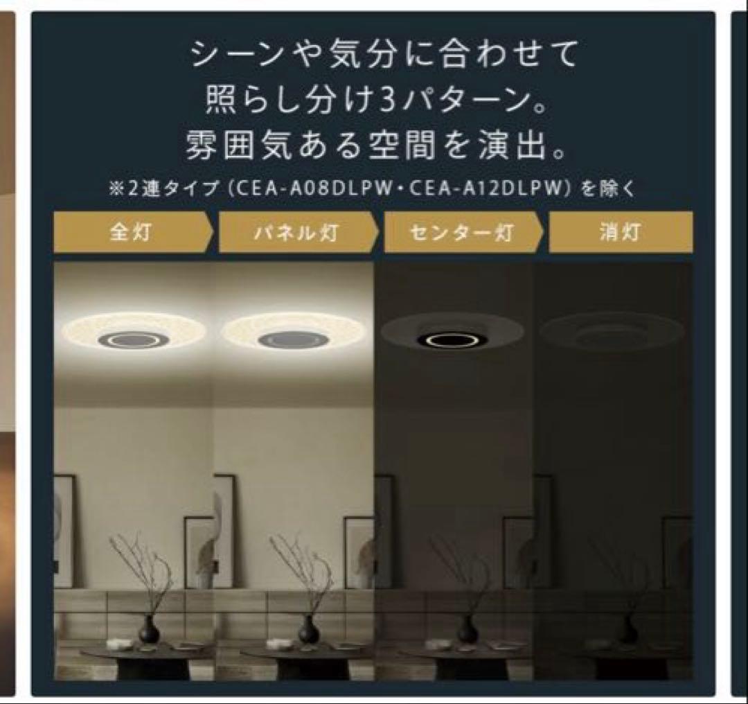 IRIS OHYAMA PANEL LIGHT シーリングライト　8畳 ラウンド